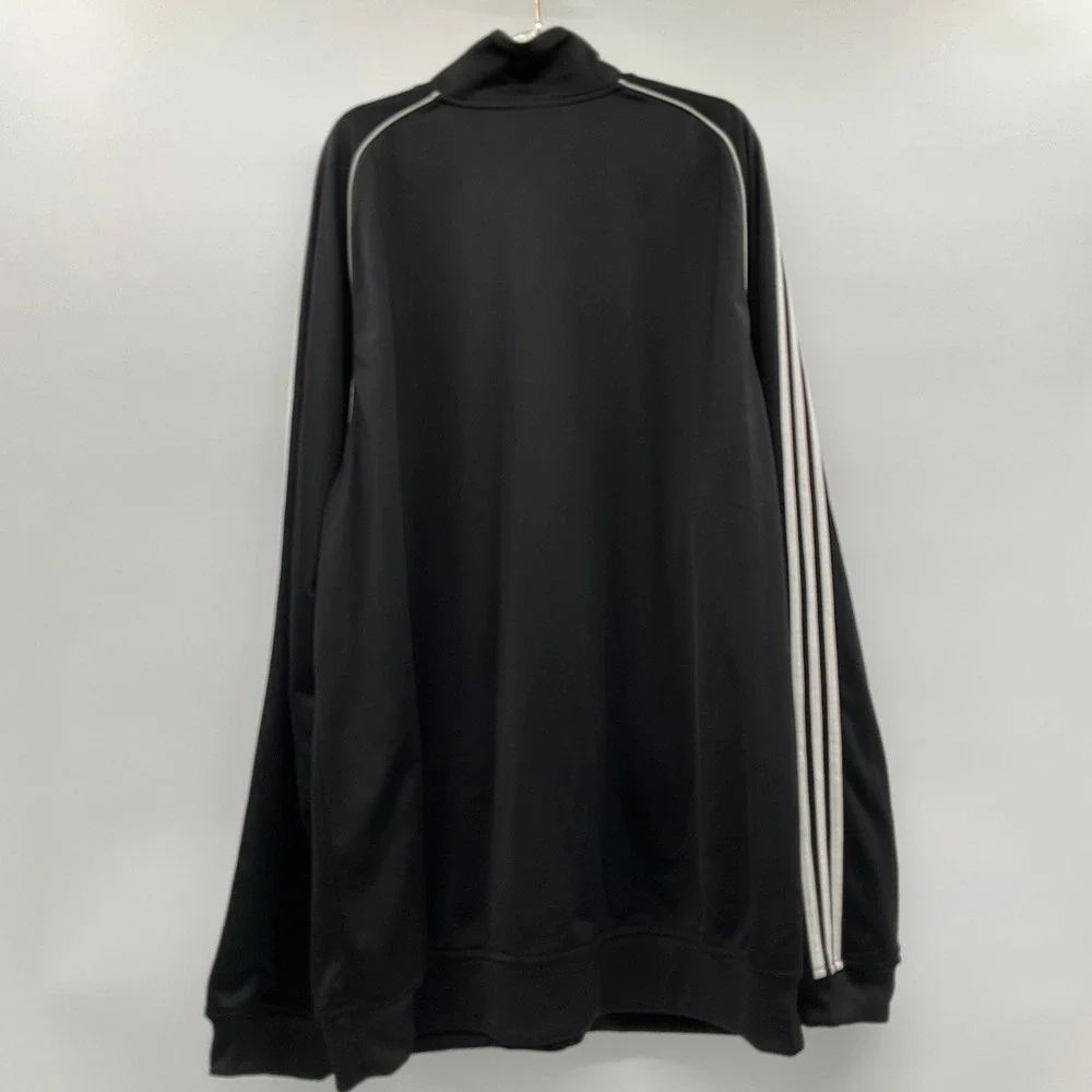 Adidas Track Jacket Black White Stripes Mens 2XL Gorpcore Sporty 90s Blokecore